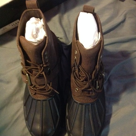 POLO by Ralph Lauren Men's Oslo Waterproof Brown Leather Boots -11.5D-New in Box - Picture 2 of 16